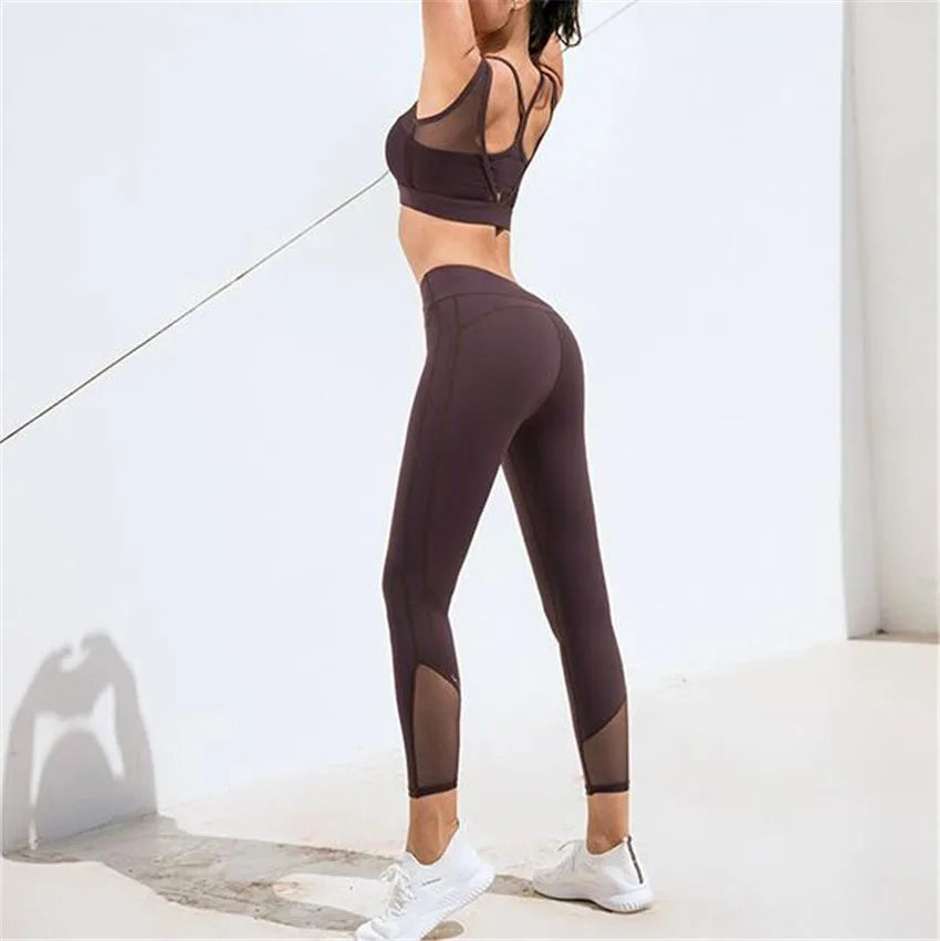 See Through Details Yoga Set