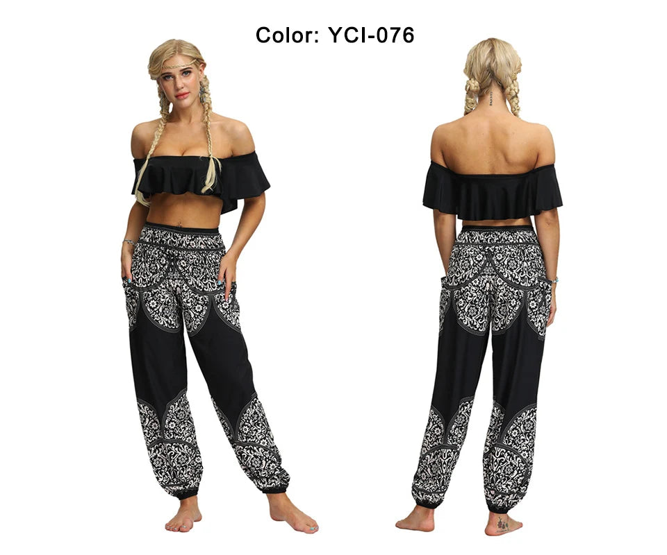 Casual Boho Yoga Pants