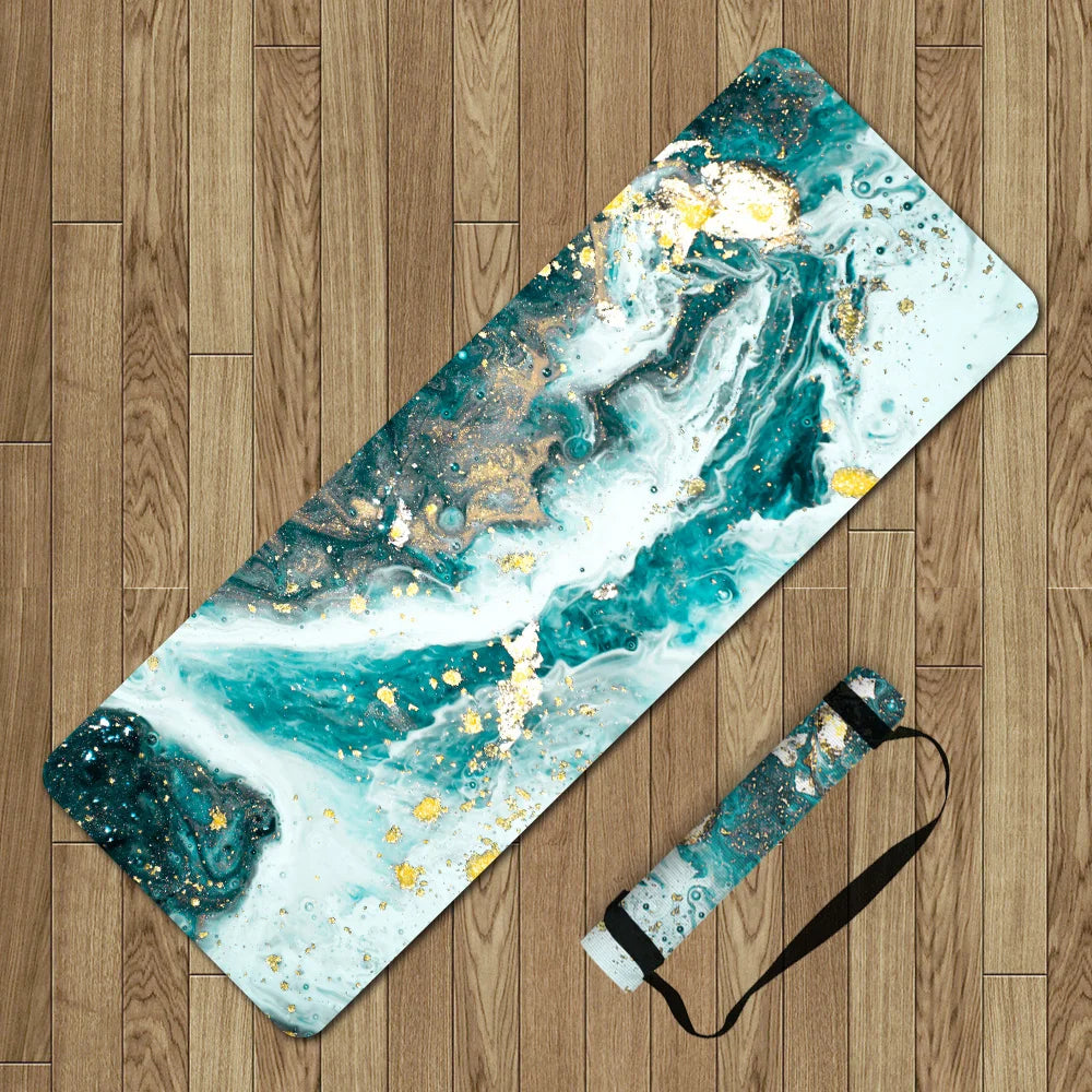 Natural Rubber Marble Print Yoga Mat