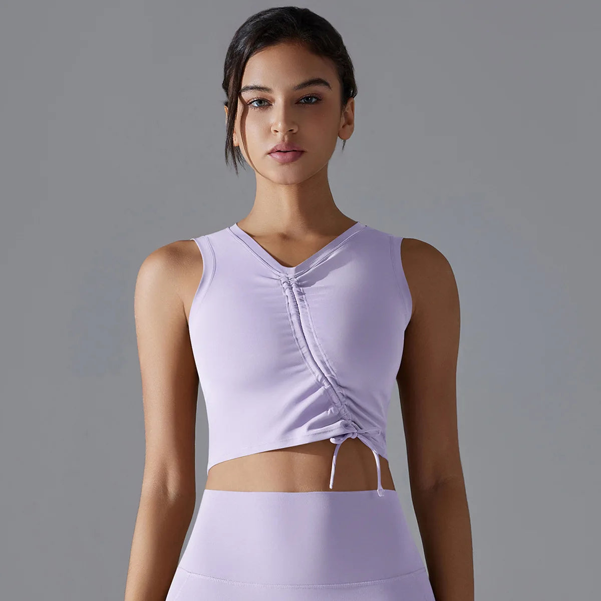 Side Drawstring Yoga Top