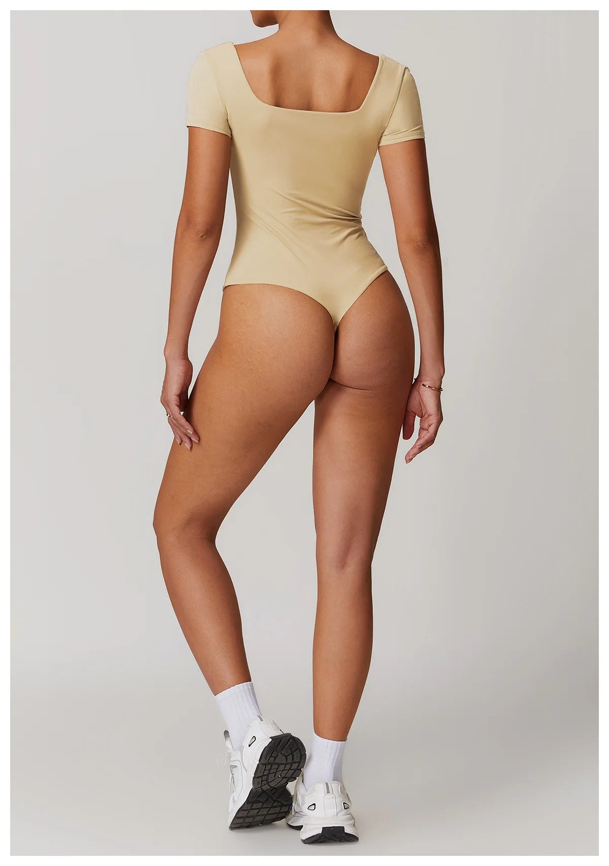 Short- Sleeved Yoga Bodysuit