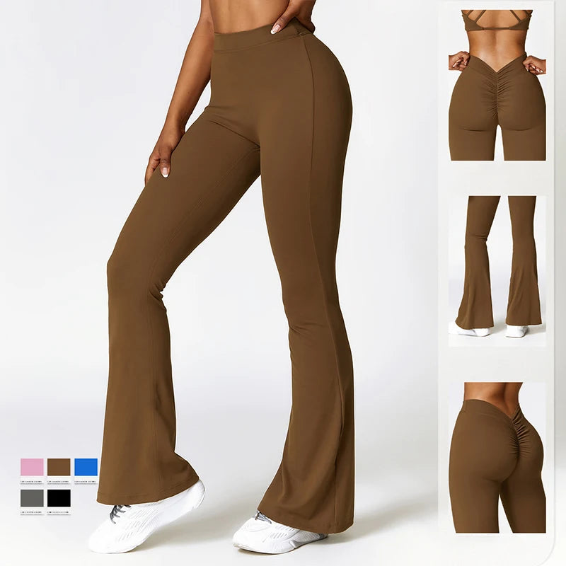 Dip Back Flared Yoga Leggings