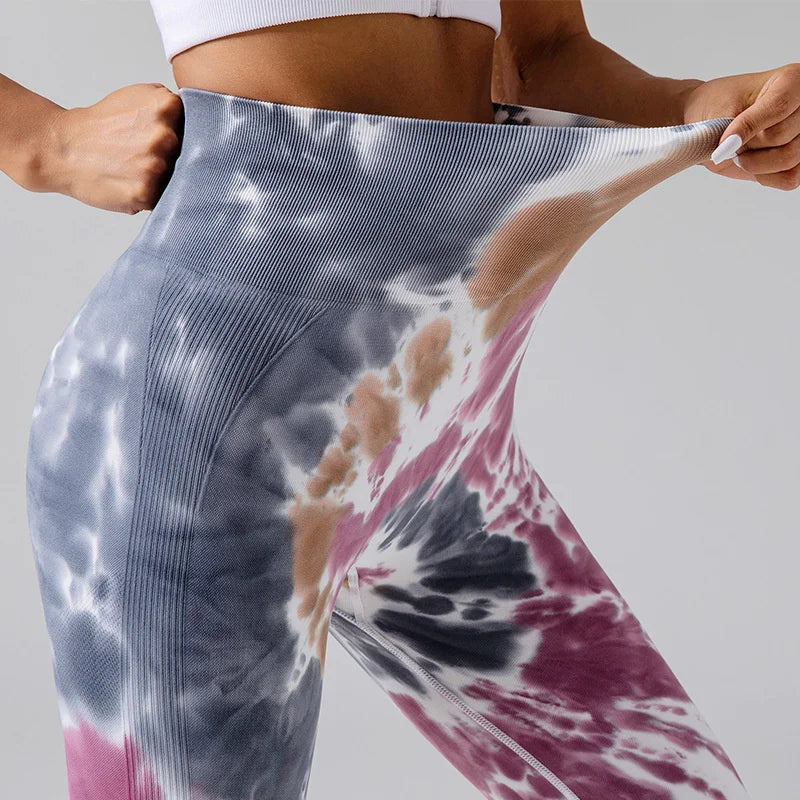 Happy Tie Dye Yoga Leggings