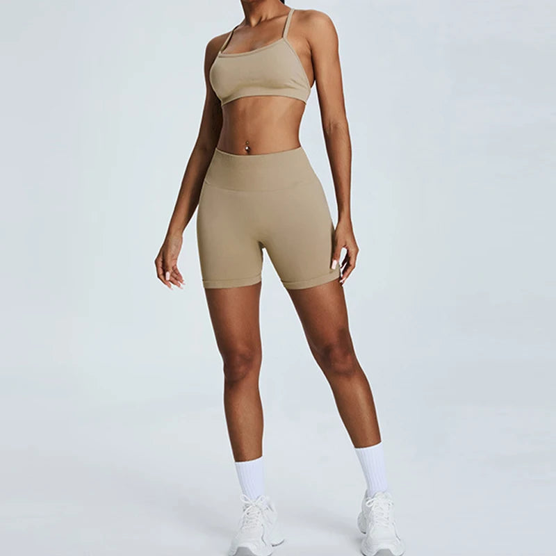 beige yoga set