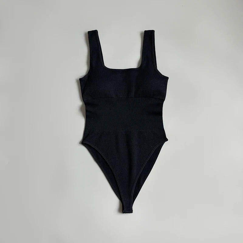 black yoga boduysuit