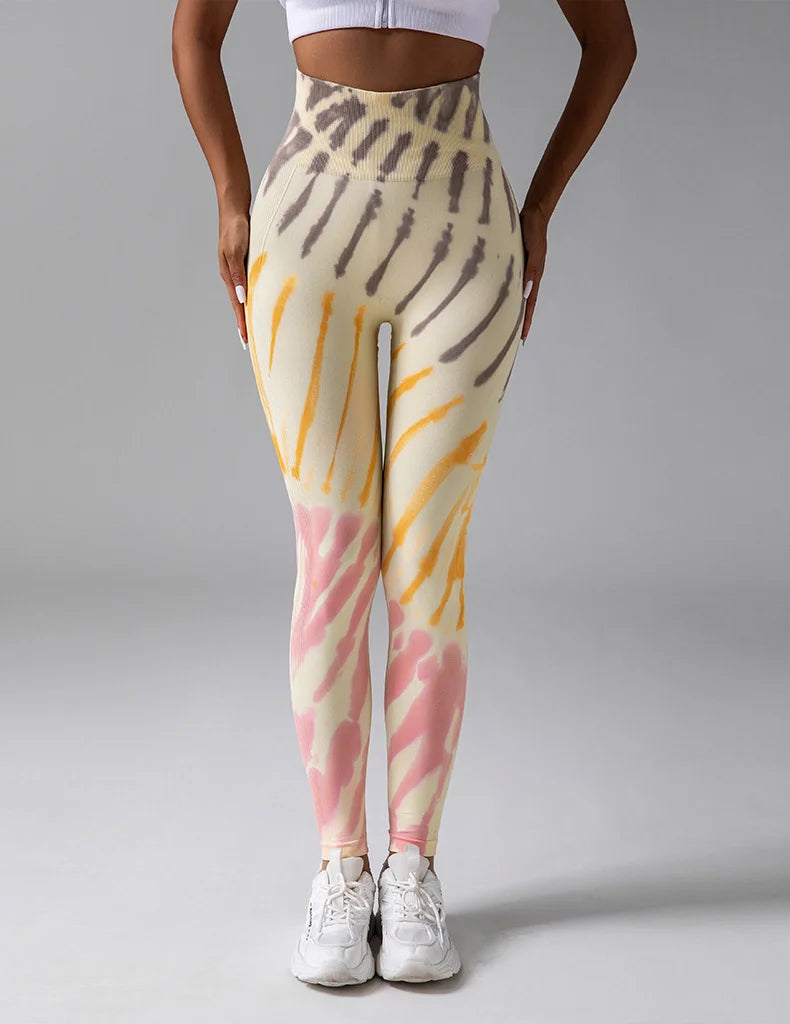 Happy Tie Dye Yoga Leggings