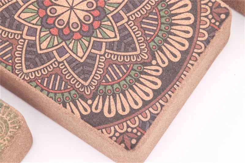 Mandala Cork Yoga Blocks