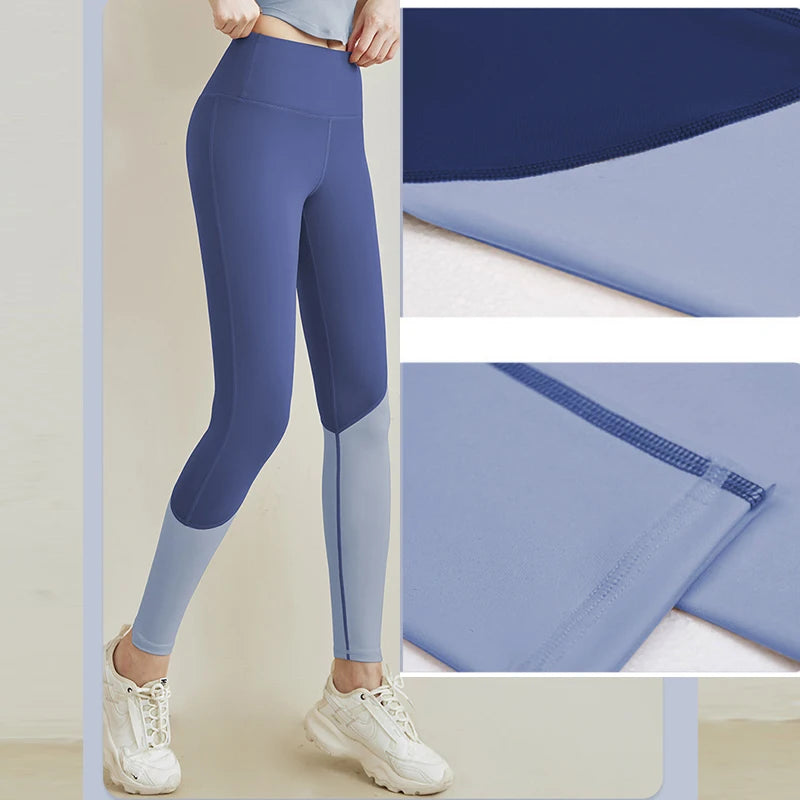 blue yoga leggings