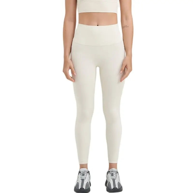 white yoga leggings