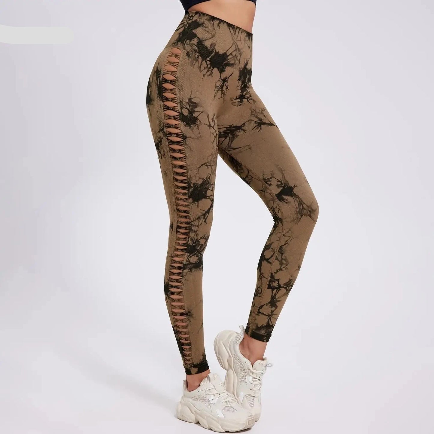 Tie Dye Hollow Side Yoga Leggings