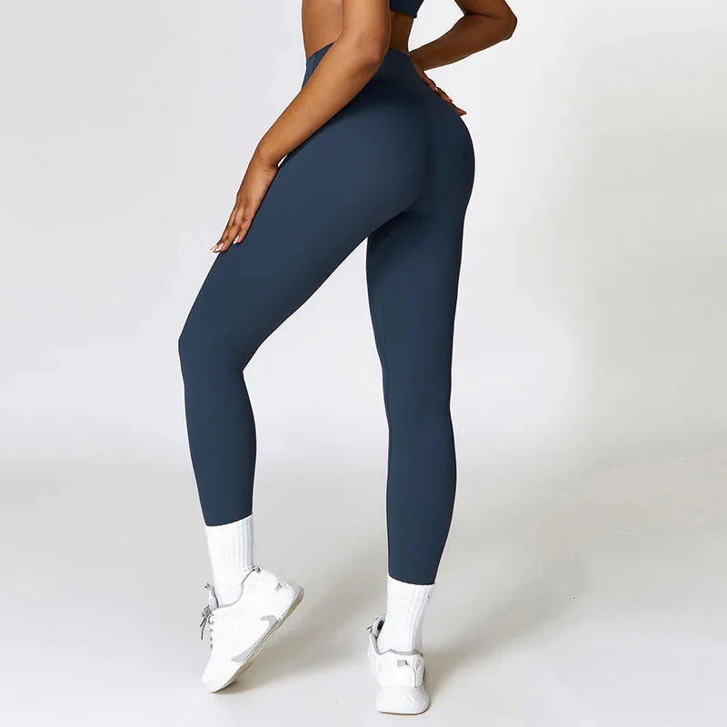 dark blue yoga leggings