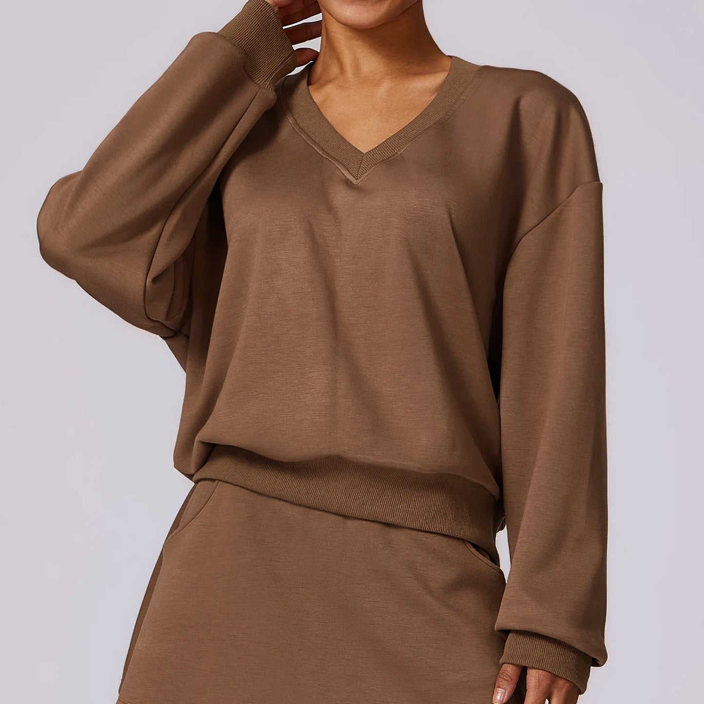 brown yoga top