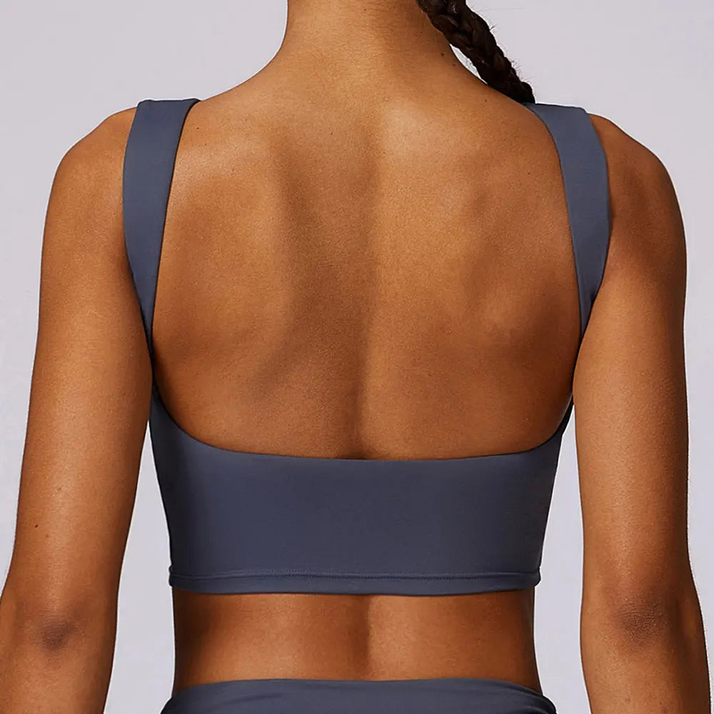 blue yoga top