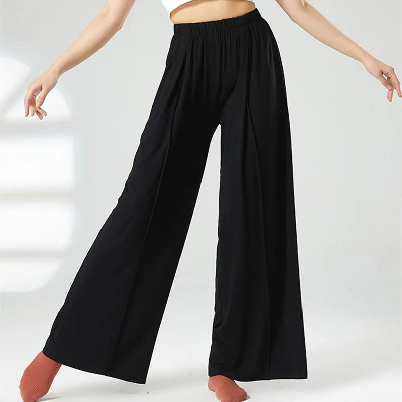 Wavy Wide Leg Yoga Pants