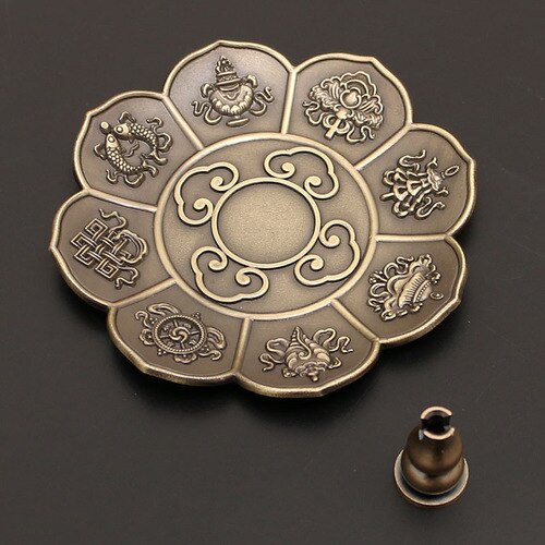 Metal Lotus Eight Treasures Incense Burner