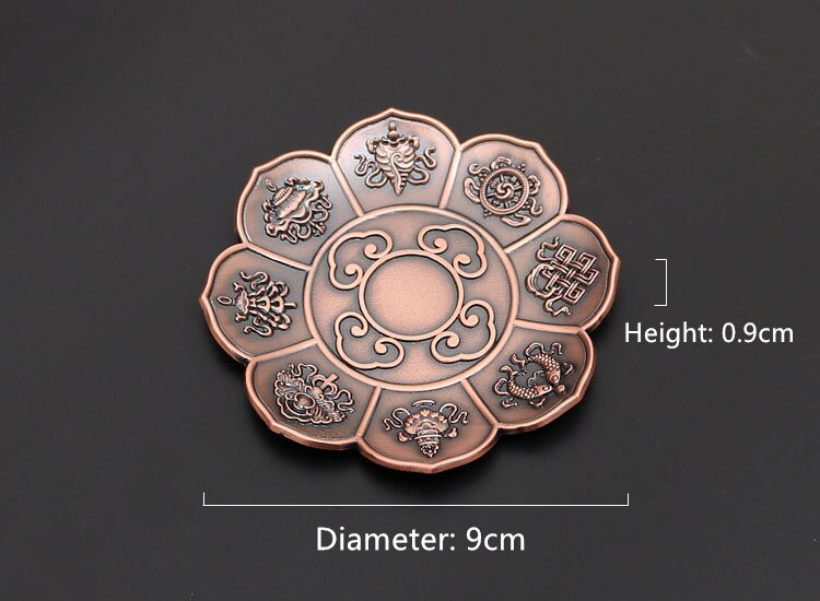 Metal Lotus Eight Treasures Incense Burner