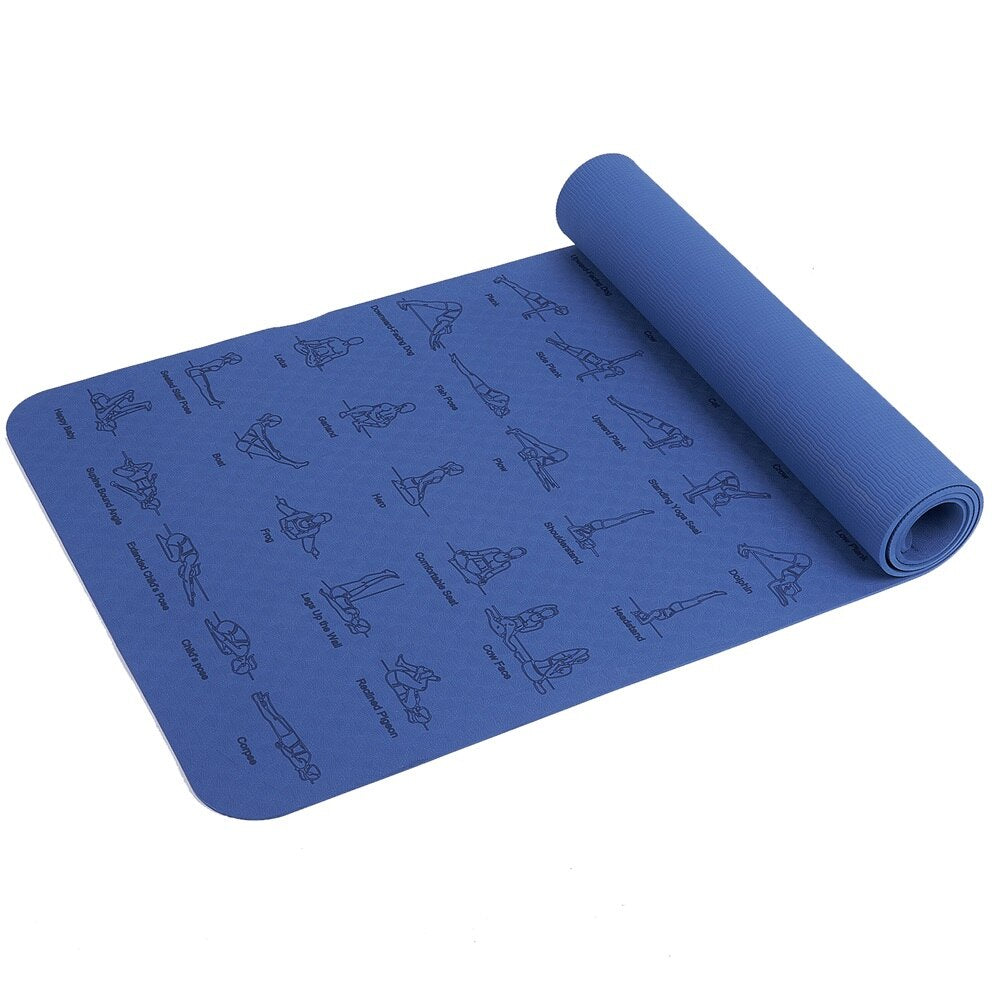 6mm Non-slip Yoga Poses TPE Yoga Mat