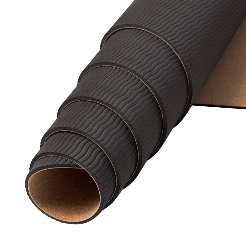 Printed Natural Cork TPE Yoga Mat