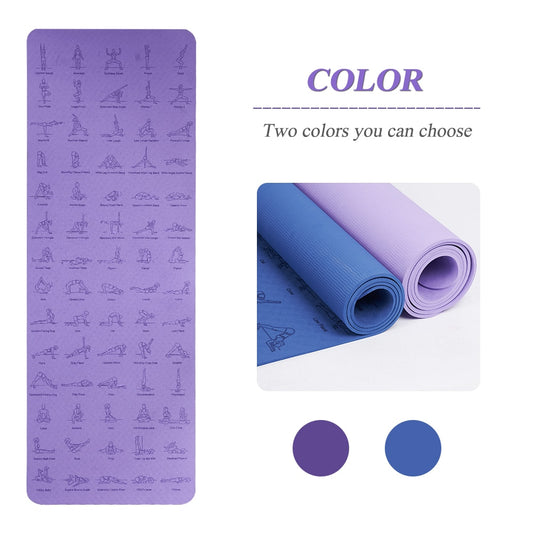 6mm Non-slip Yoga Poses TPE Yoga Mat