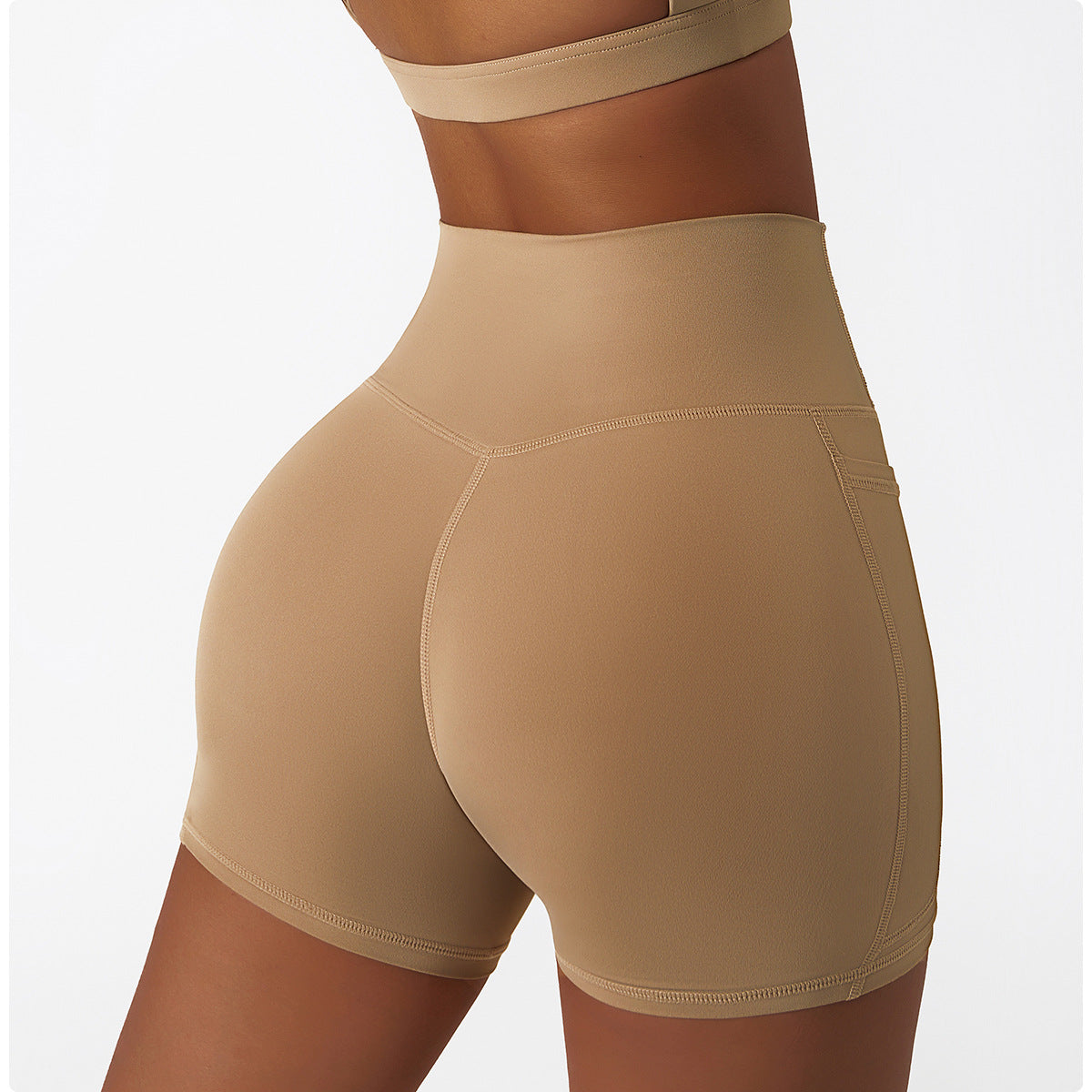 High Waisted Yoga Short With Pocket