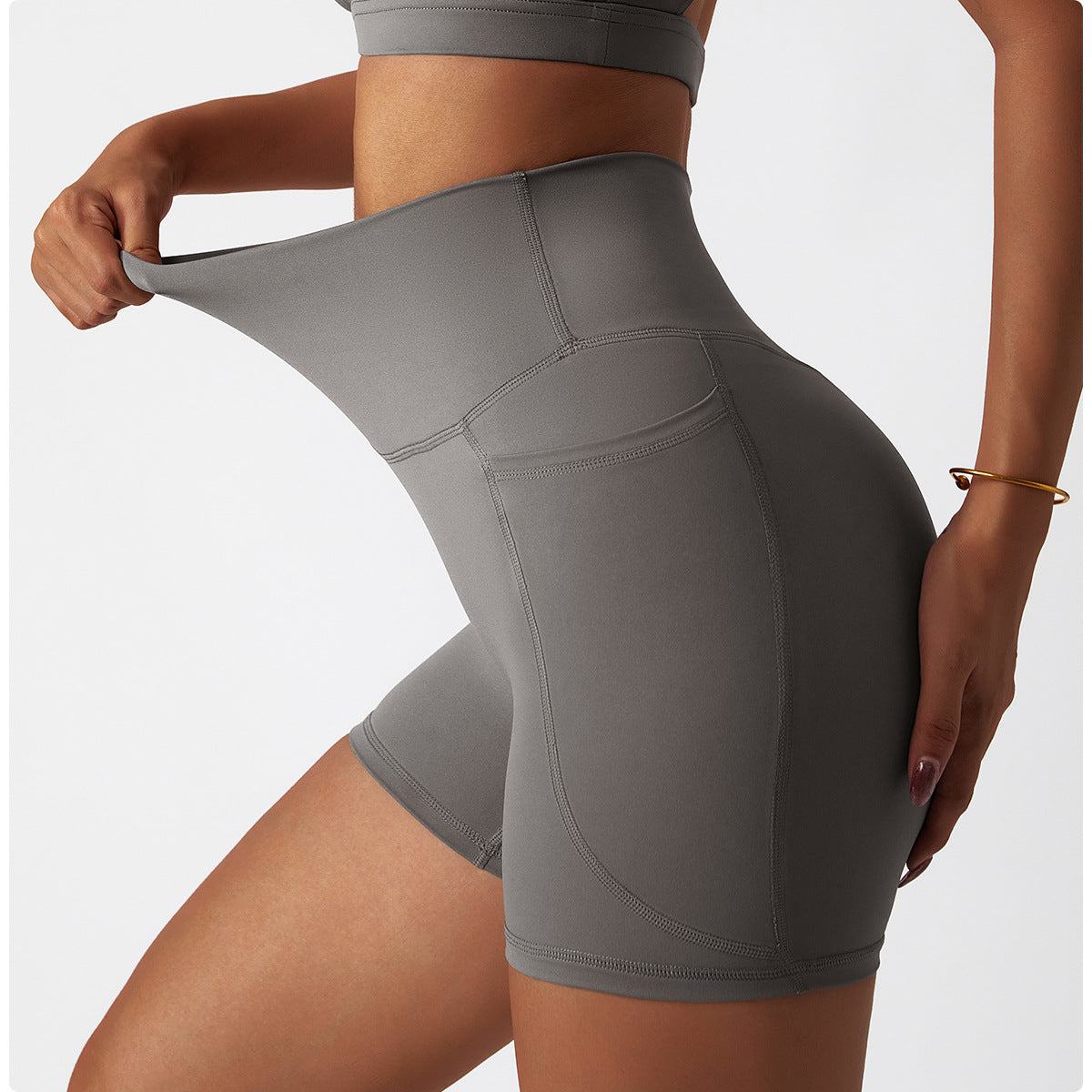 High Waisted Yoga Short With Pocket