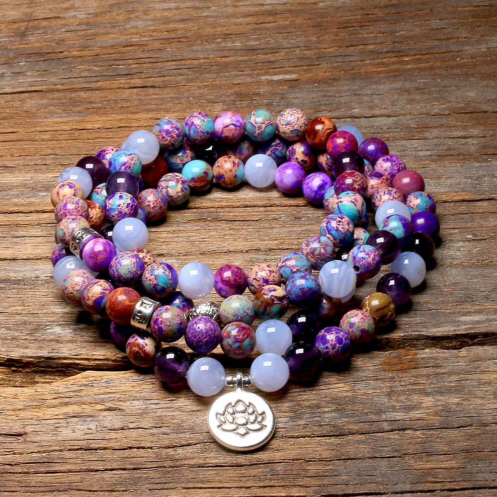 Natural Stones Meditation Mala