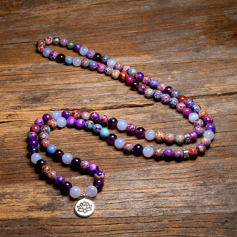 Natural Stones Meditation Mala