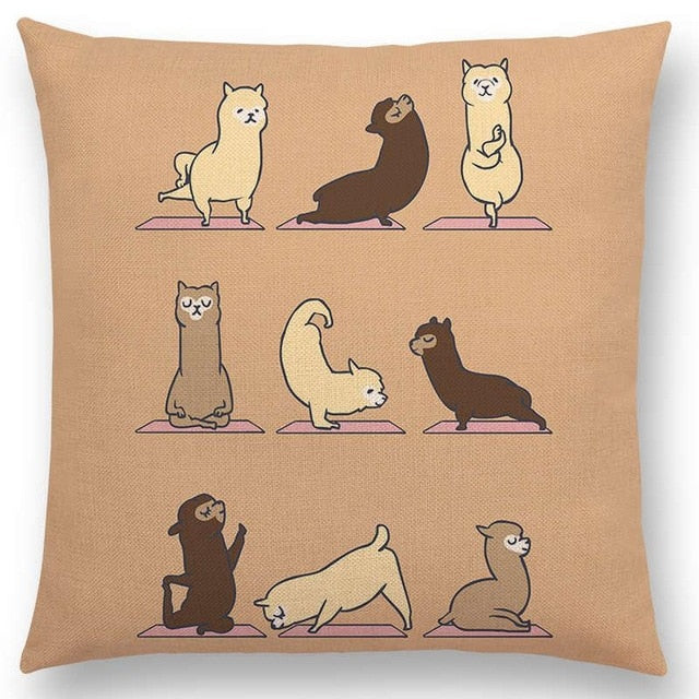 Yoga Animals Cushion Covers