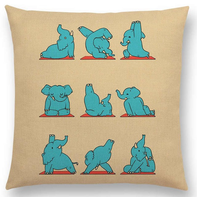 Yoga Animals Cushion Covers