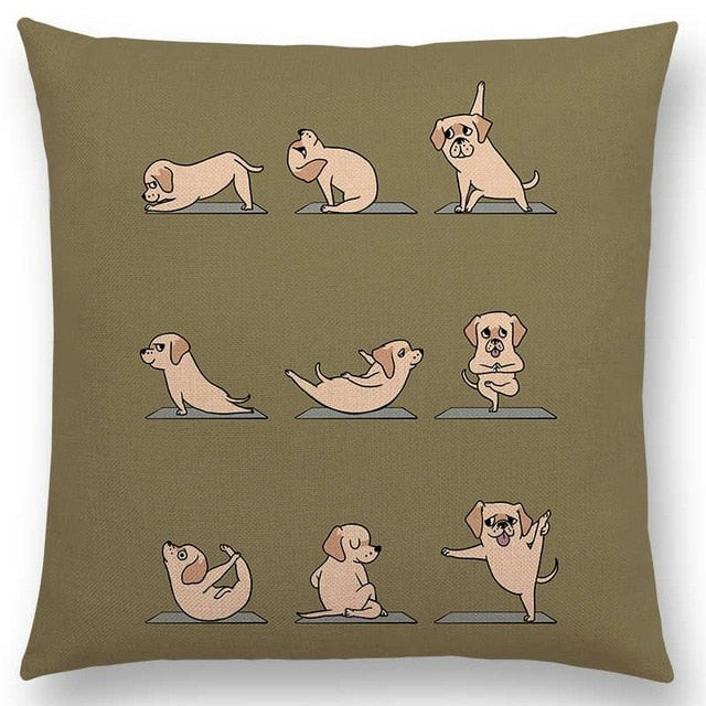 Yoga Animals Cushion Covers