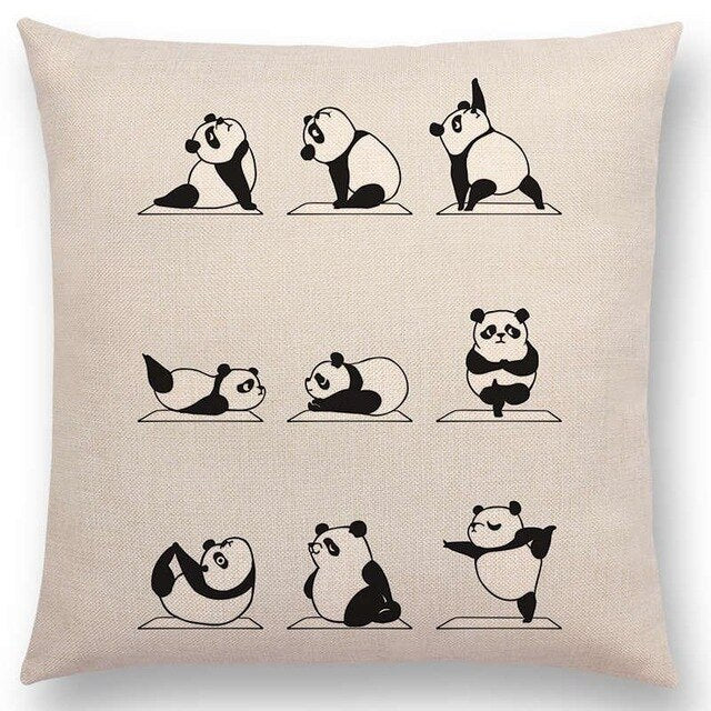 Yoga Animals Cushion Covers