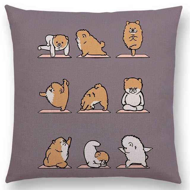 Yoga Animals Cushion Covers