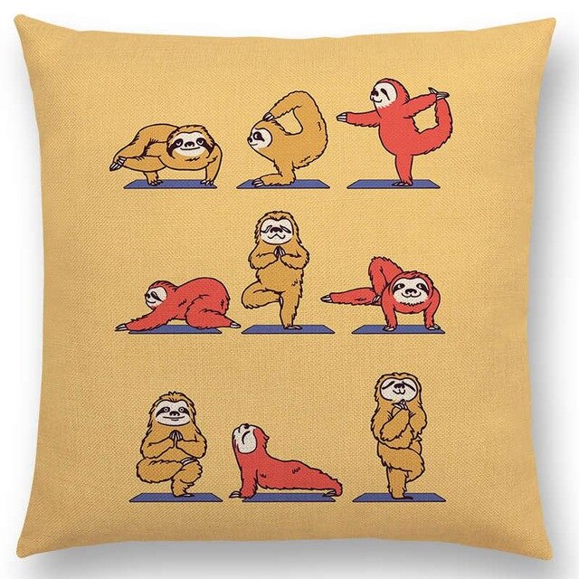 Yoga Animals Cushion Covers