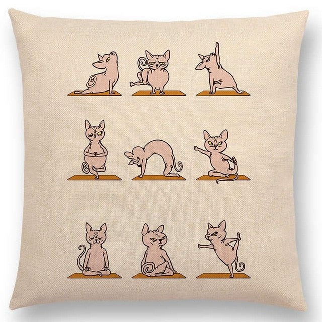 Yoga Animals Cushion Covers